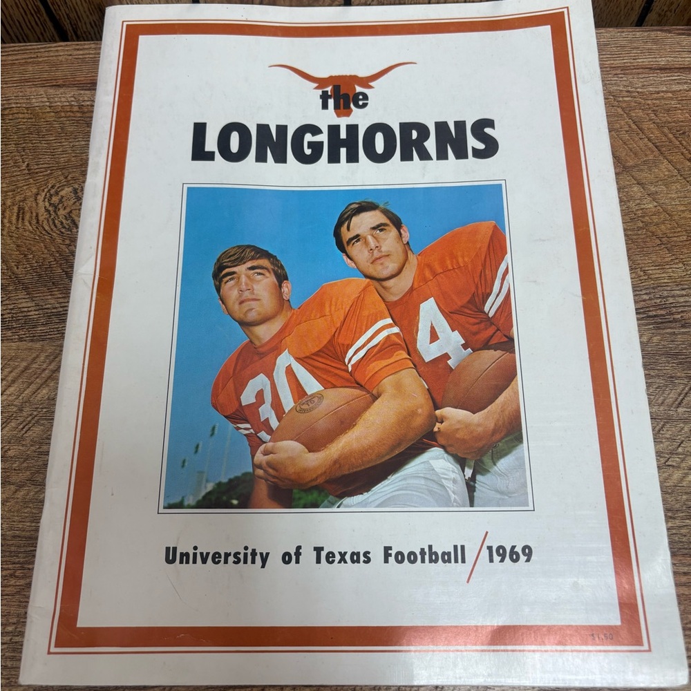 Vintage 1969 University of Texas Longhorns Football Program - Championship Era